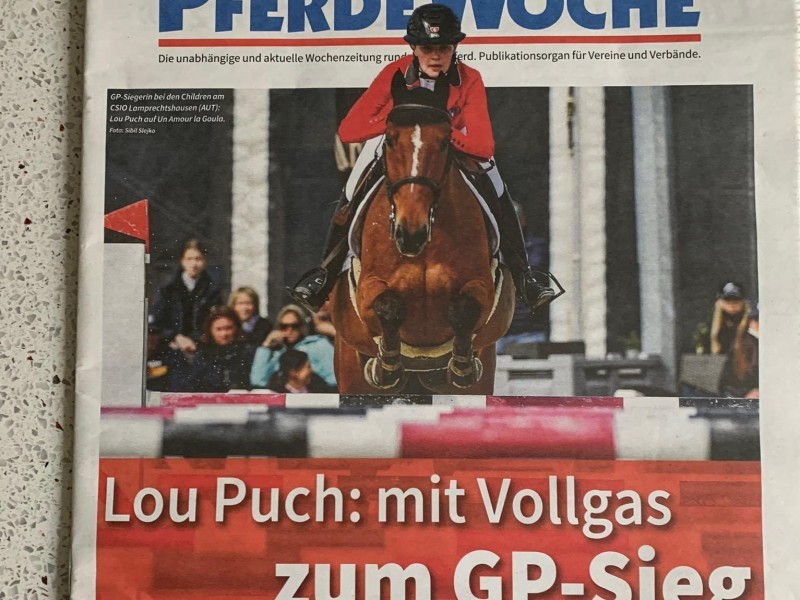 Springreiten: Lou gewinnt den Children Grand Prix in Lamprtechtshausen (AUT)!